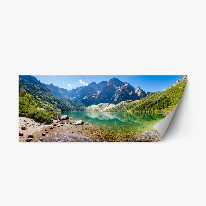 Repositionierbarer Aufkleber tropisches hibiskusmuster auf pfirsichfarbenem hintergrund – Wallnifity®