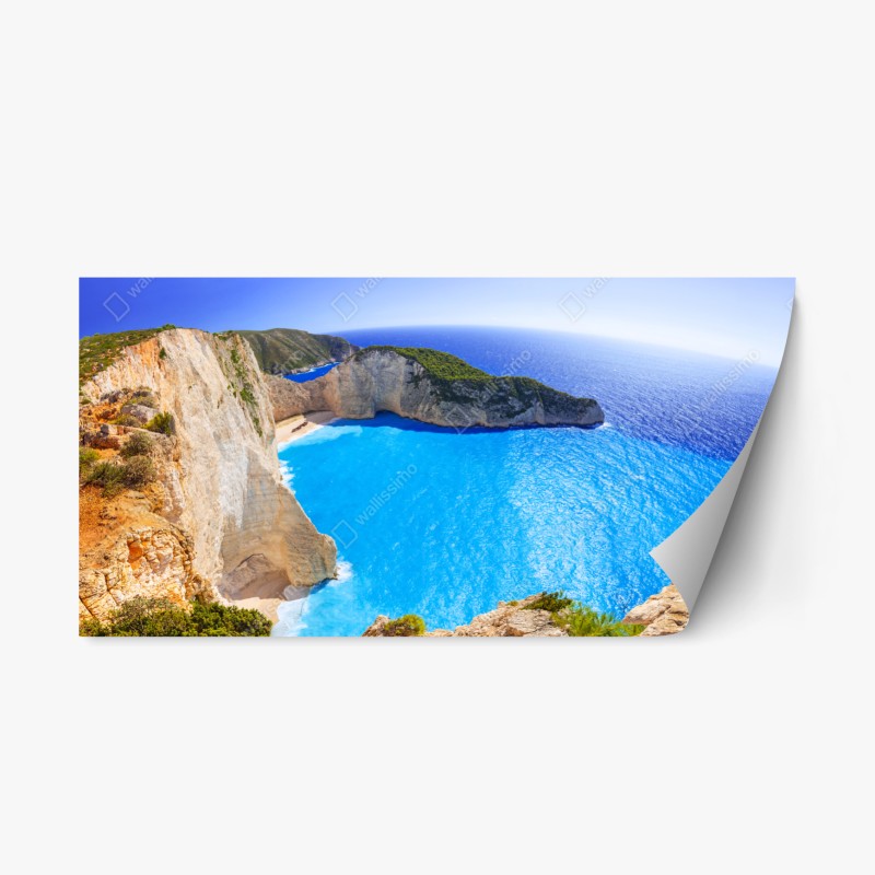 Repositionierbarer Aufkleber strand Anse Source d'Argent, La Digue – Wallnifity®