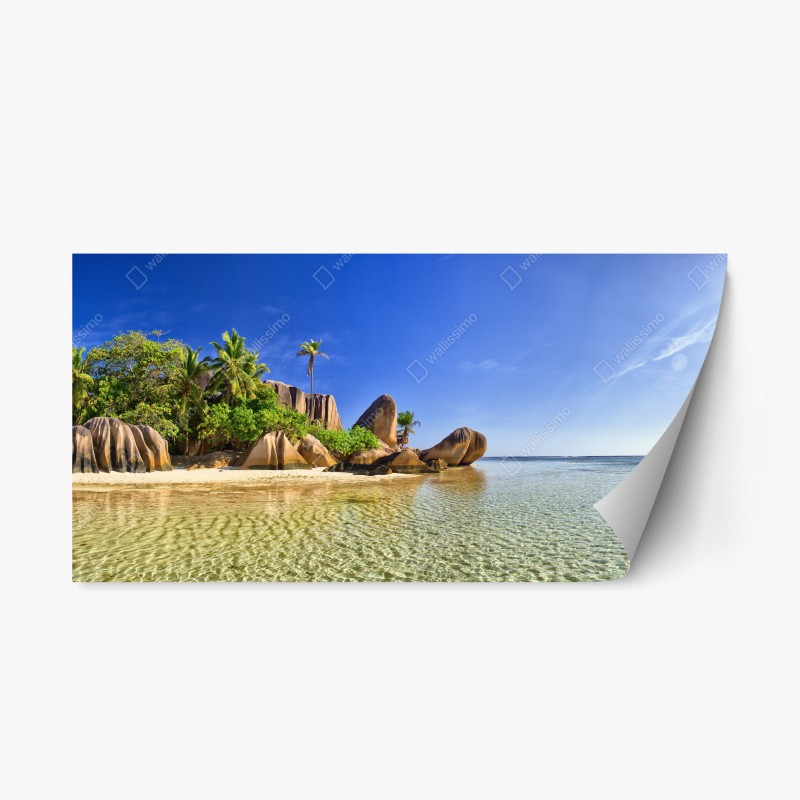 Repositionierbarer Aufkleber japanisches blaues seigaiha-wellenmuster – Wallnifity®