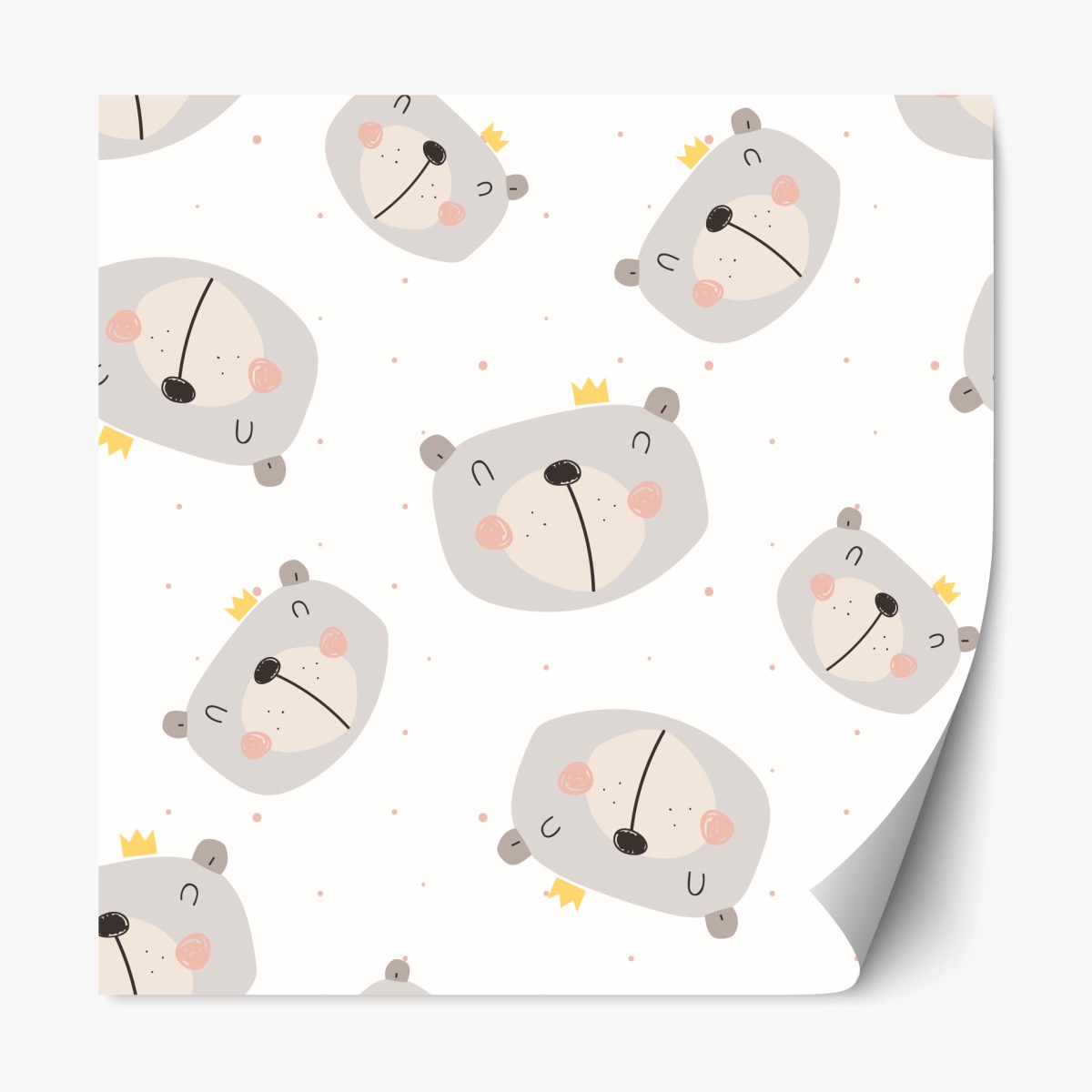 Repositionierbarer Aufkleber muster mit niedlichen bären fürs kinderzimmer – Wallnifity® Repositionierbarer Aufkleber muster mit niedlichen bären fürs kinderzimmer – Wallnifity®