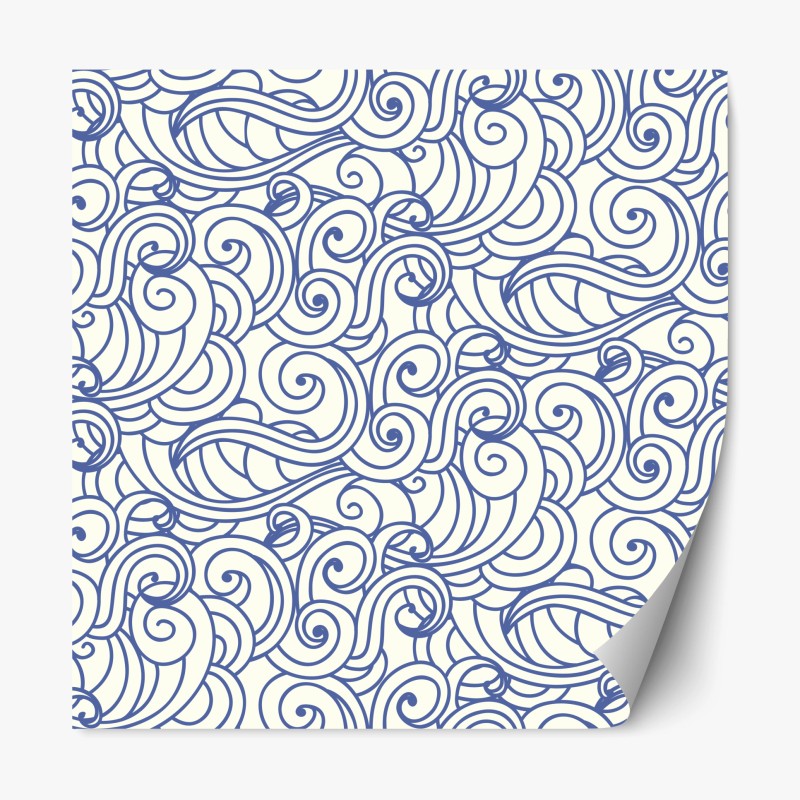 Repositionierbarer Aufkleber aquarellwale im pastellmuster fürs kinderzimmer – Wallnifity®