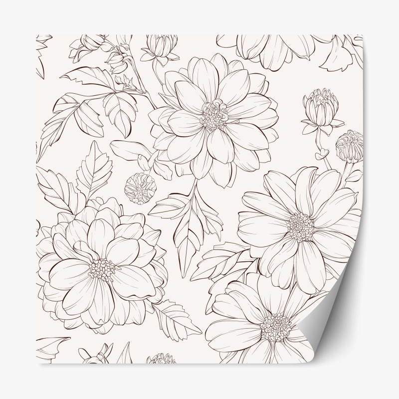 Repositionierbarer Aufkleber pastelliges bergtal bei sonnenaufgang – Wallnifity®