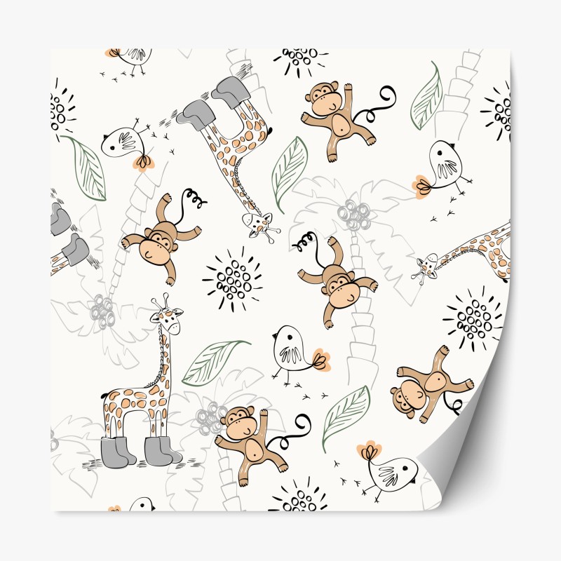 Repositionierbarer Aufkleber sonnige bucht mit türkisblauem wasser – Wallnifity®