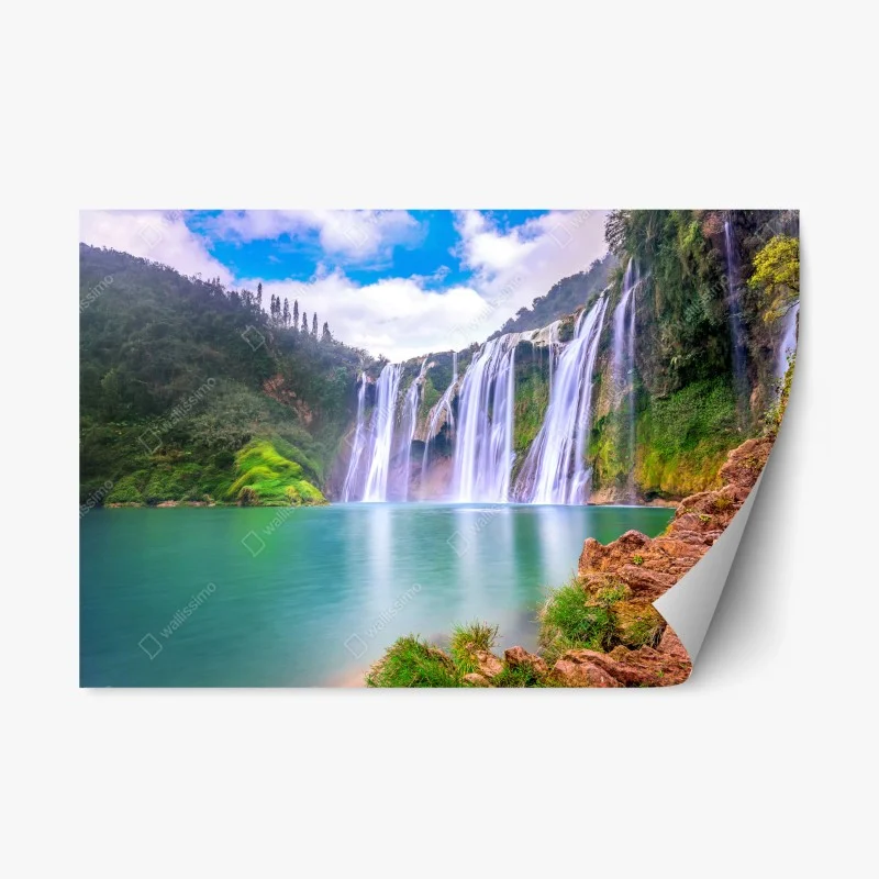 Repositionierbarer Aufkleber wasserfall Jiulong in Luoping