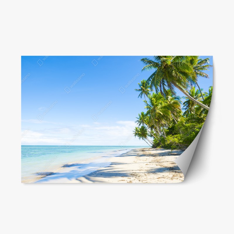 Repositionierbarer Aufkleber zartes beiges muster mit vögeln und ästen – Wallnifity®