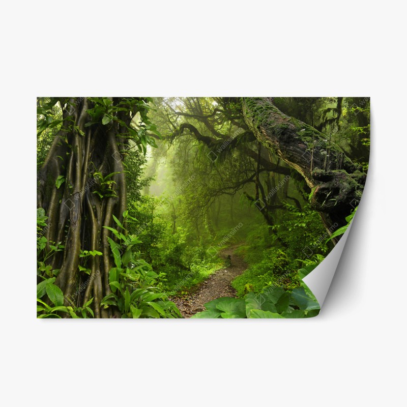 Repositionierbarer Aufkleber tropisches hibiskusmuster – Wallnifity®