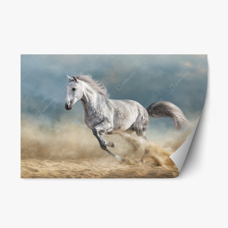 Repositionierbarer Aufkleber bunte mediterrane gasse – Wallnifity®