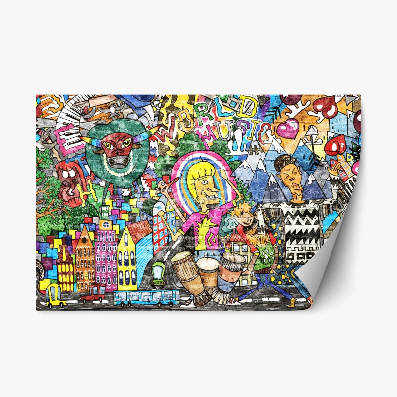 Repositionierbarer Aufkleber tropisches tukanparadies – Wallnifity®