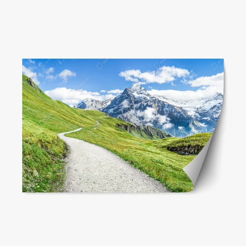Repositionierbarer Aufkleber alpenwanderweg panorama