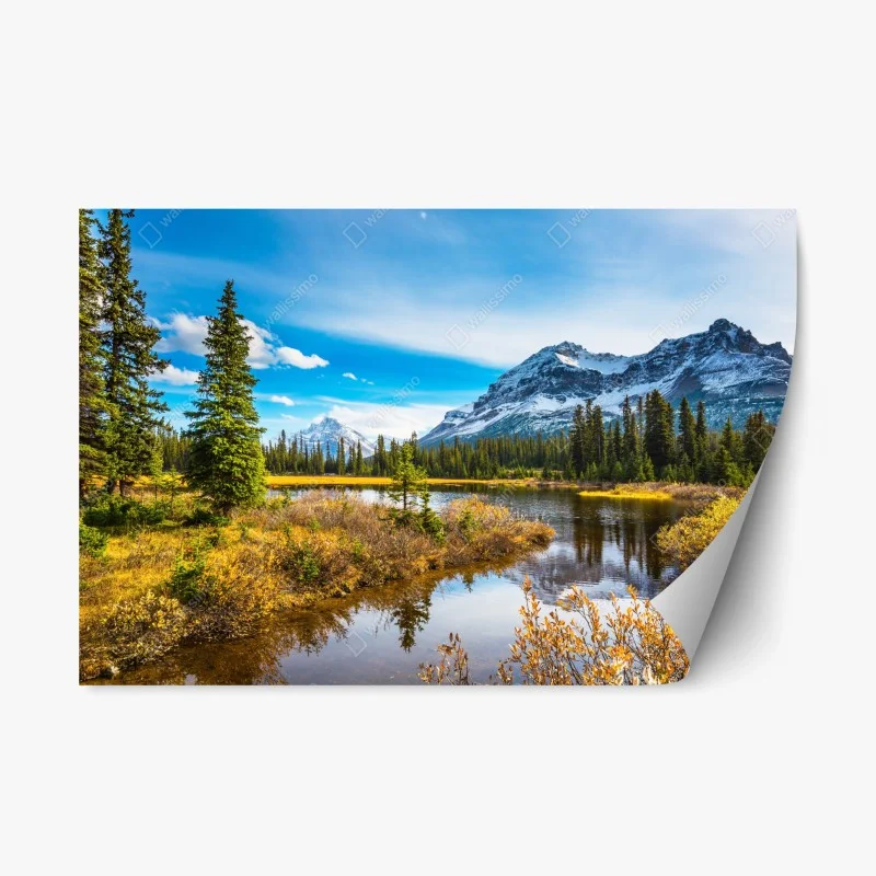 Repositionierbarer Aufkleber Rocky Mountains uferreflexion