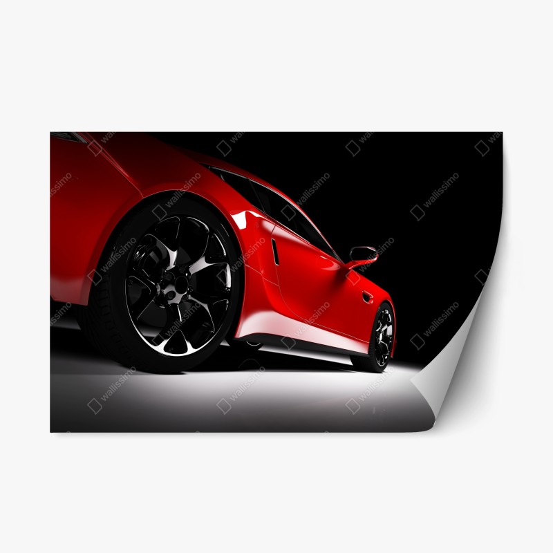 Repositionierbarer Aufkleber nebliger bergsonnenaufgang mit spiegelung – Wallnifity®