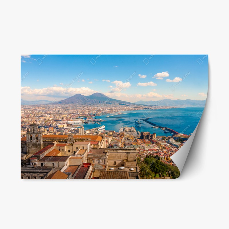 Repositionierbarer Aufkleber panorama des üppigen grünen wasserfalls – Wallnifity®