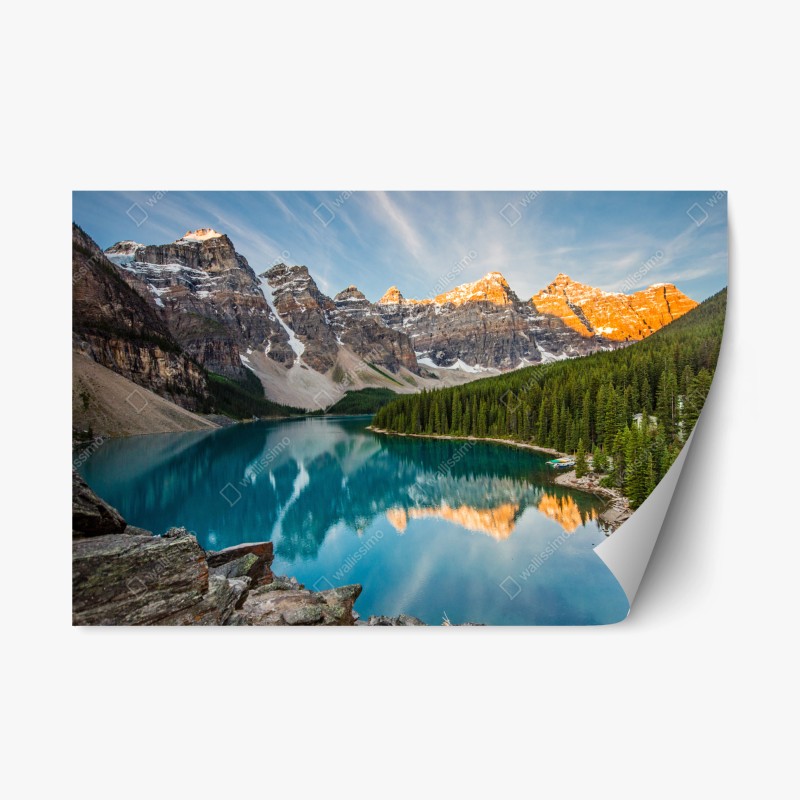 Repositionierbarer Aufkleber majestätischer schneebedeckter berggipfel – Wallnifity®