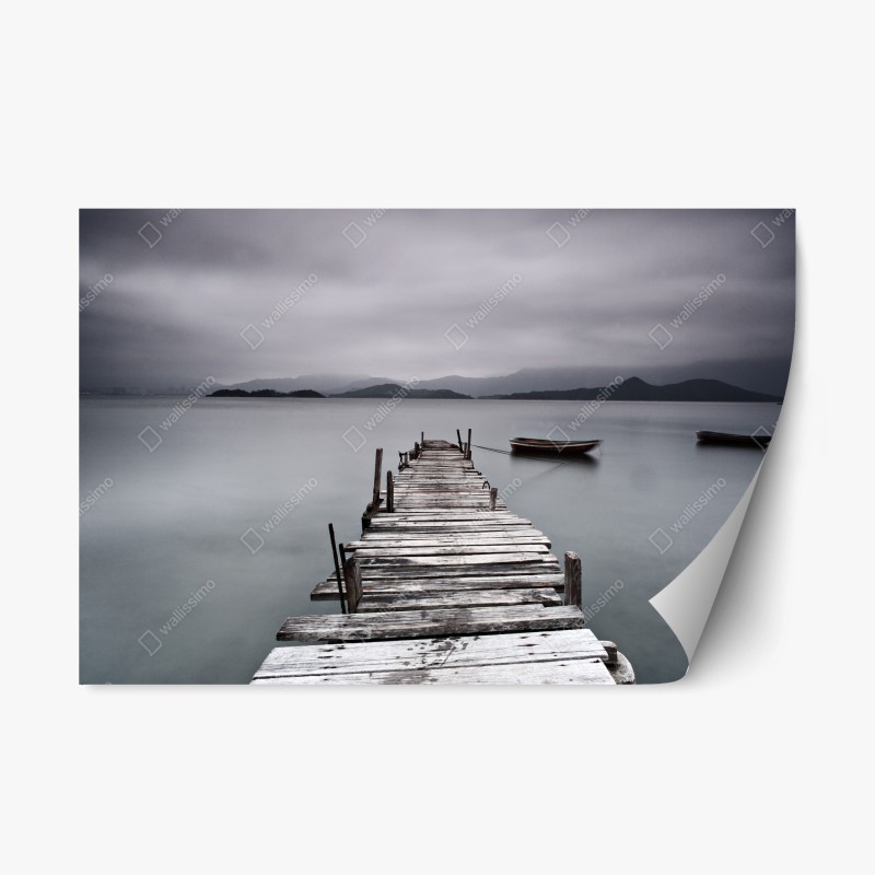 Repositionierbarer Aufkleber lebendige New York skyline bei sonnenuntergang – Wallnifity®