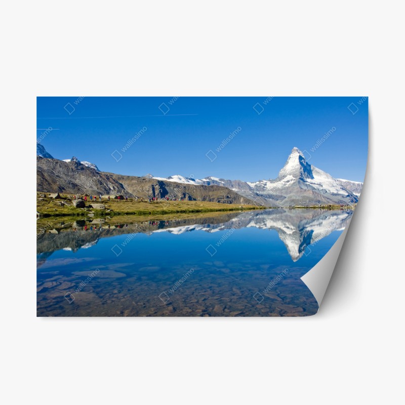 Repositionierbarer Aufkleber lebendige New York skyline bei sonnenuntergang – Wallnifity®