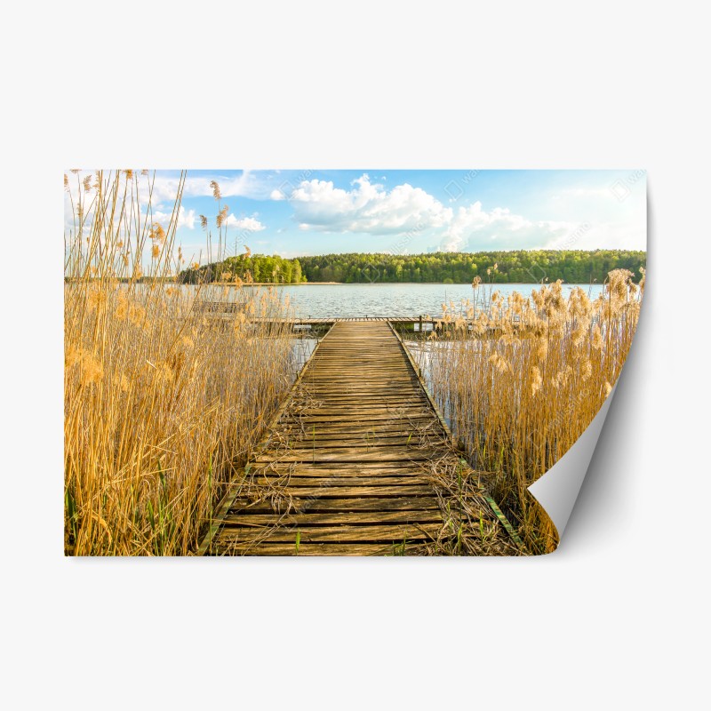 Repositionierbarer Aufkleber bunte mediterrane gasse – Wallnifity®