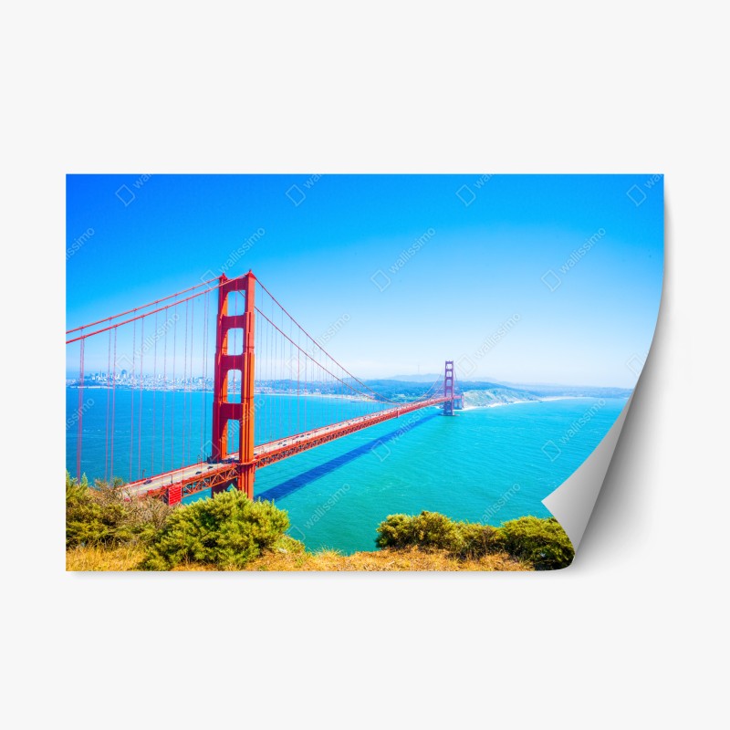 Repositionierbarer Aufkleber türkisfarbene wellen am Kelingking Beach – Wallnifity®