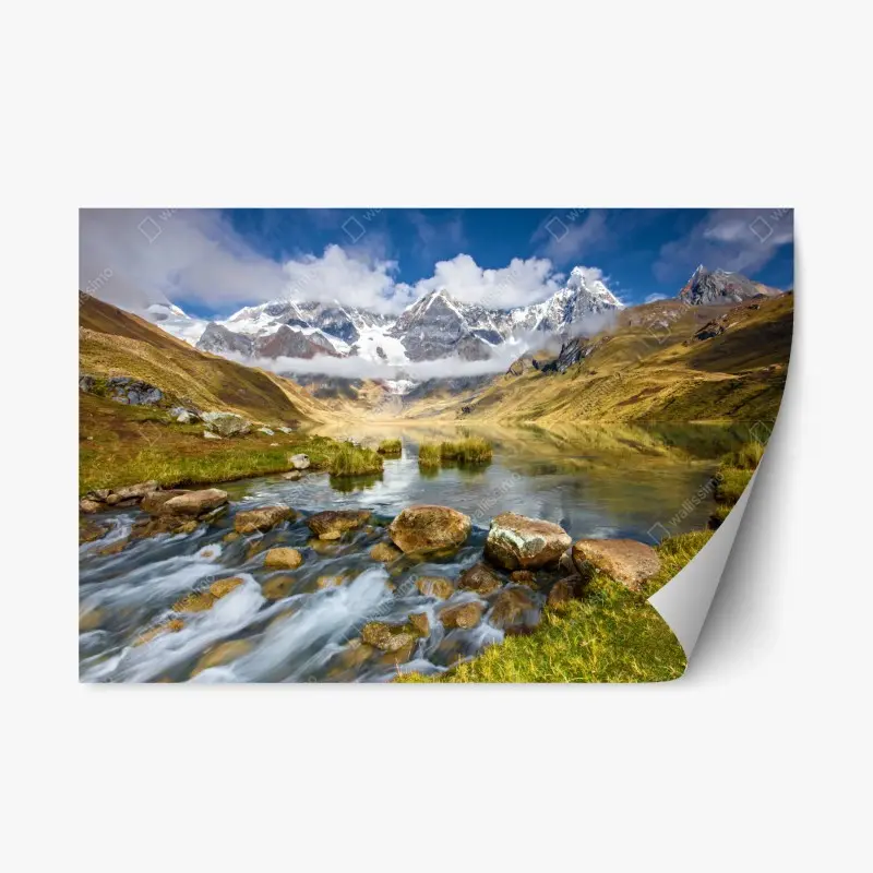 Repositionierbarer Aufkleber majestätischer alpensee