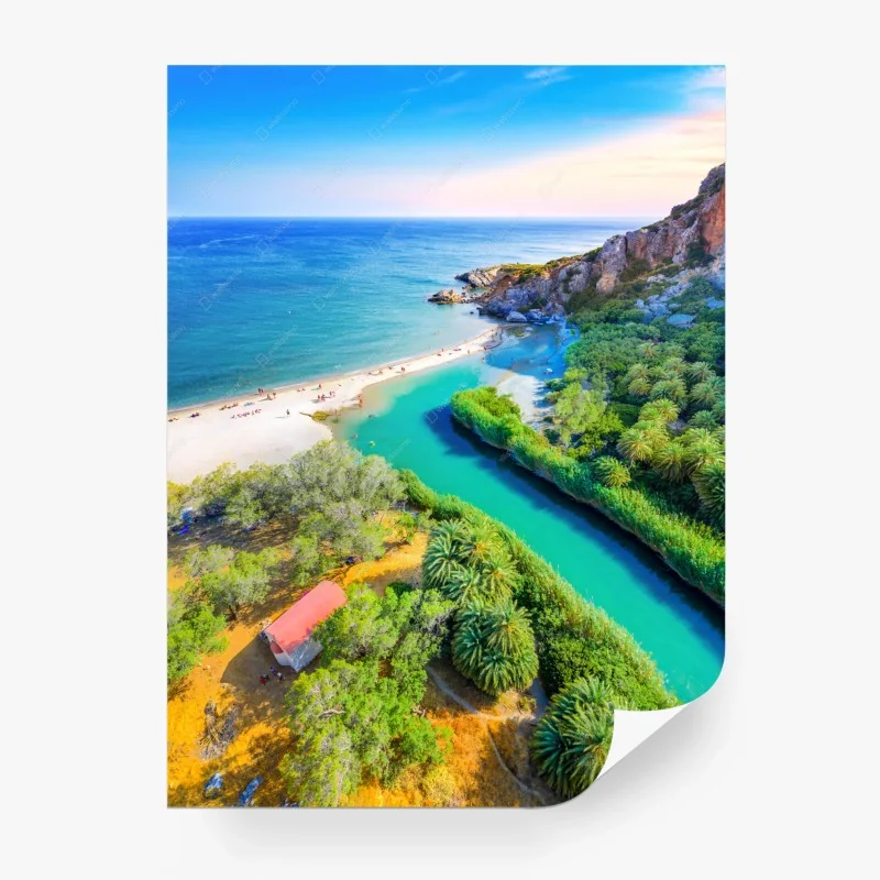Fototapete türkise lagune am strand