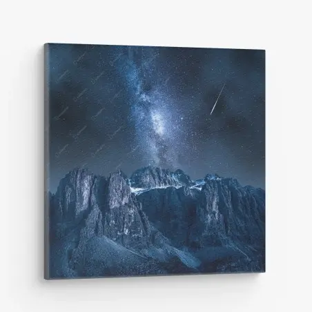 Leinwandbild milchstraße über Passo Gardena, Dolomiten – Wallnifity®