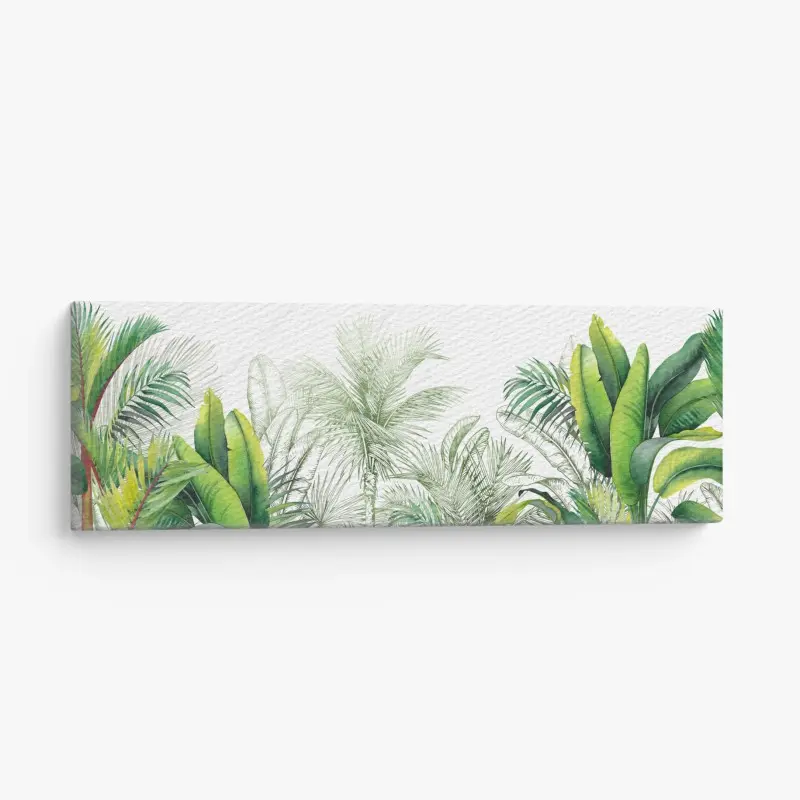 Leinwandbild üppiges tropisches aquarelllaub