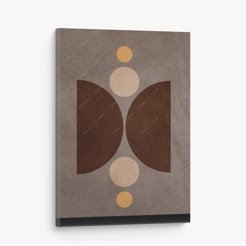 Leinwandbild erdige geometrische balance