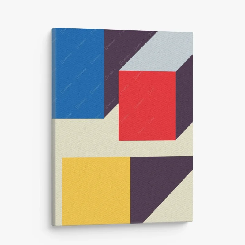Leinwandbild geometrischer perspektivischer würfel