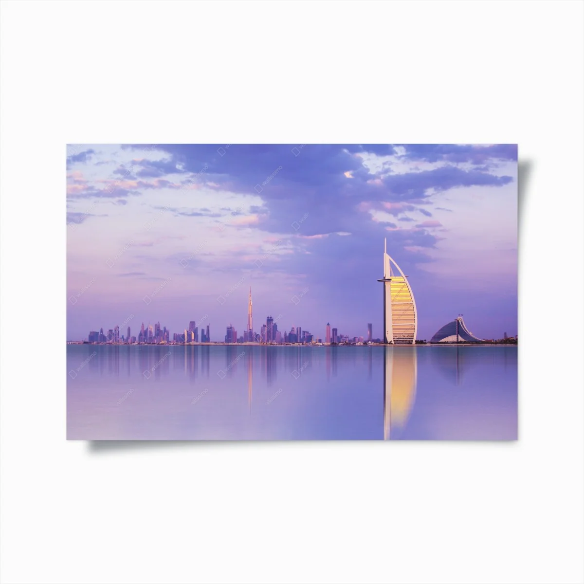 Poster Dubai skyline bei dämmerung – Wallnifity® Poster Dubai skyline bei dämmerung – Wallnifity®