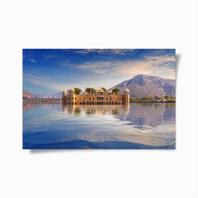 Poster Jal Mahal am ruhigen See