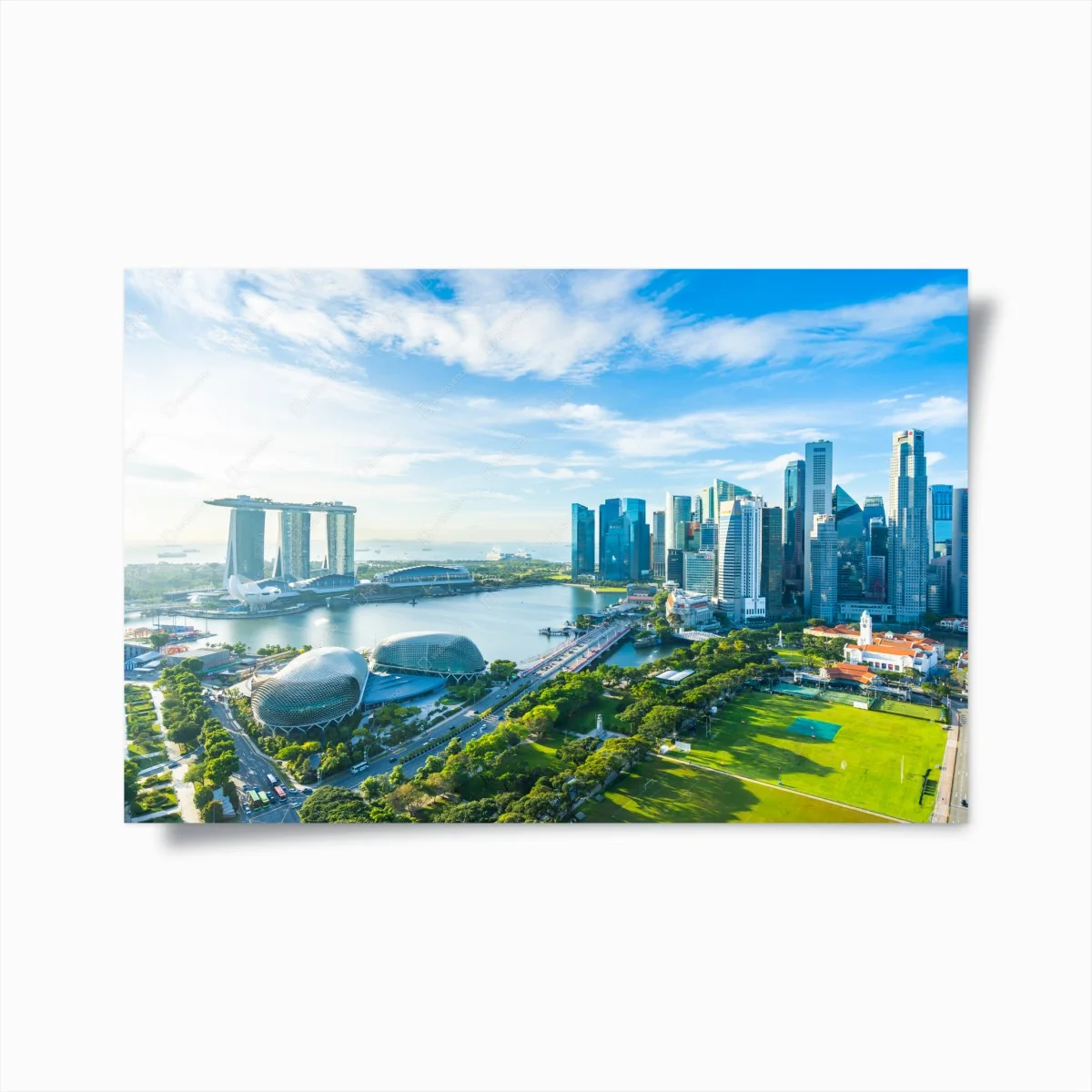 Poster Singapur skyline über Marina Bay – Wallnifity® Poster Singapur skyline über Marina Bay – Wallnifity®