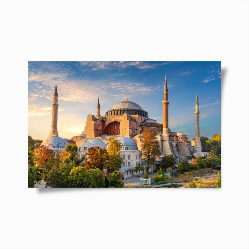 Poster Hagia Sophia goldene stunde