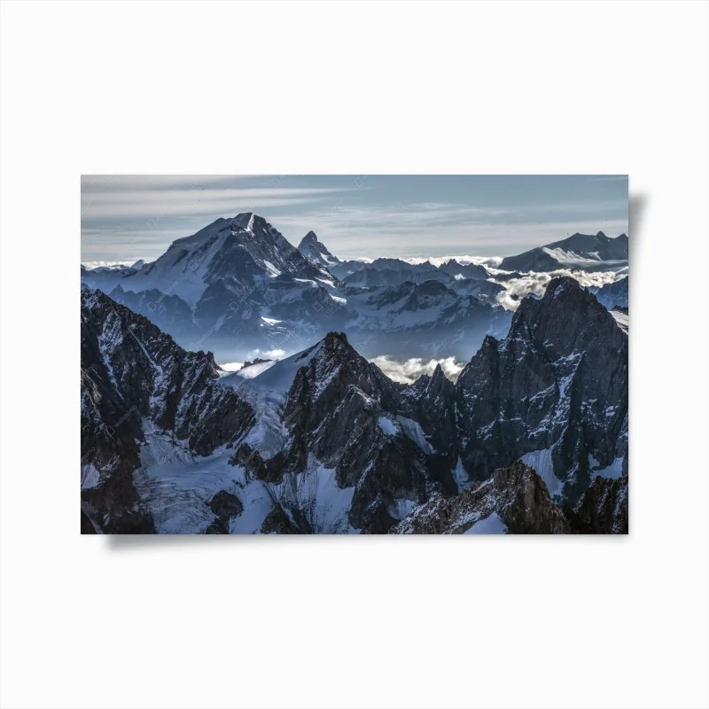 Poster majestätisches alpen bergpanorama