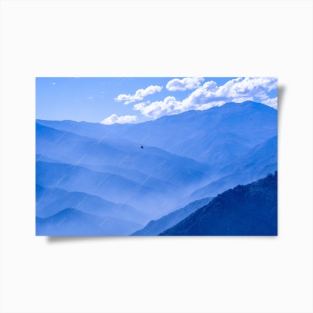 Poster ruhige blaue bergschichten – Wallnifity®