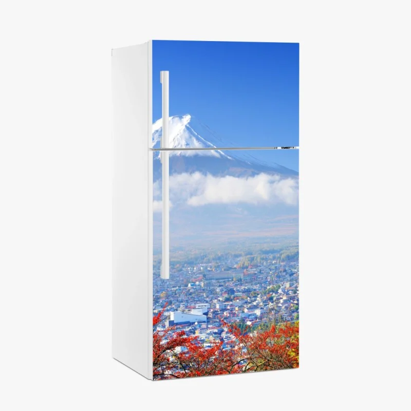 Kühlschrankaufkleber Mount Fuji pagode herbstblick