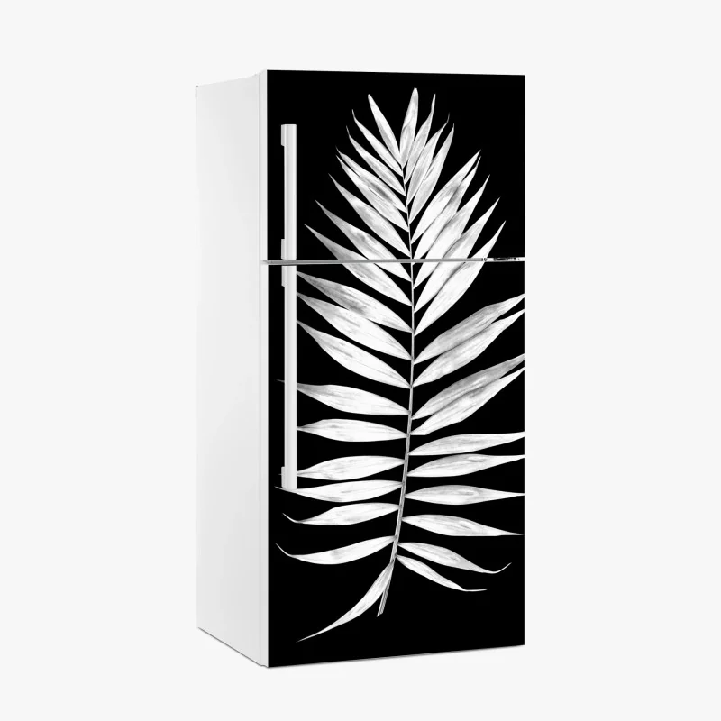 Kühlschrankaufkleber monochromes palmblatt