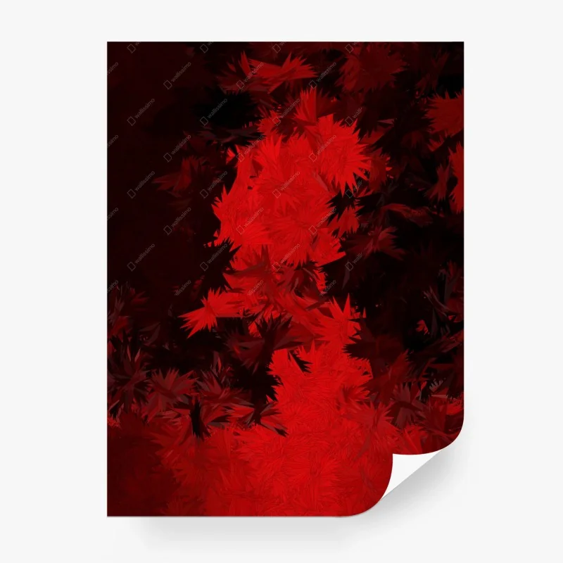 Fototapete feuriges rotes abstraktes muster