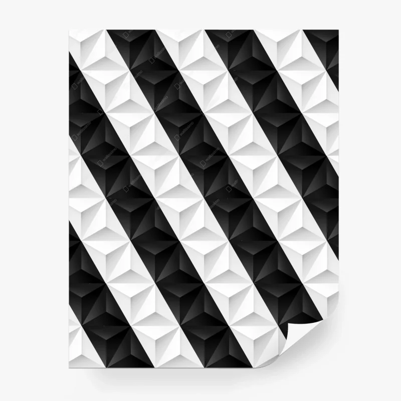 Fototapete monochromes geometrisches 3d muster
