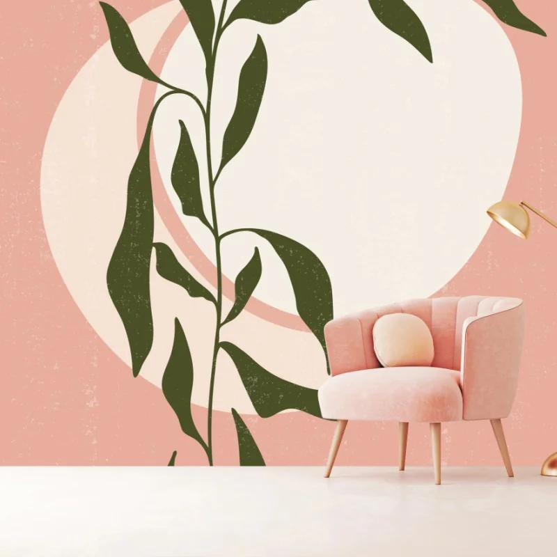 Fototapete boho botanischer abstrakter druck