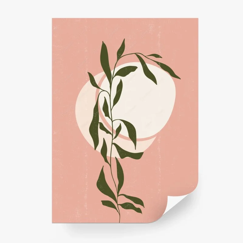 Fototapete boho botanischer abstrakter druck