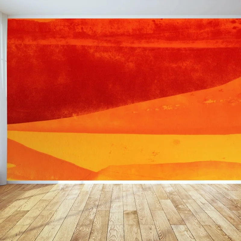 Fototapete warmer horizont abstrakte aquarell