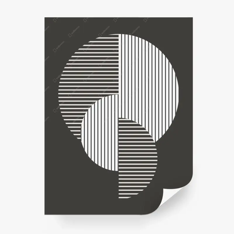 Fototapete geometrische monochrome kreise