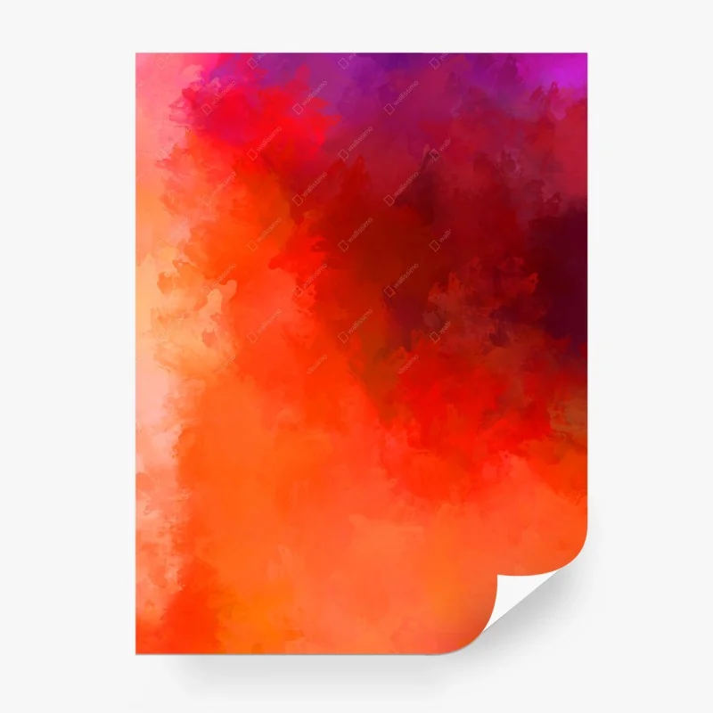Fototapete lebendige rot-orange abstrakte aquarell
