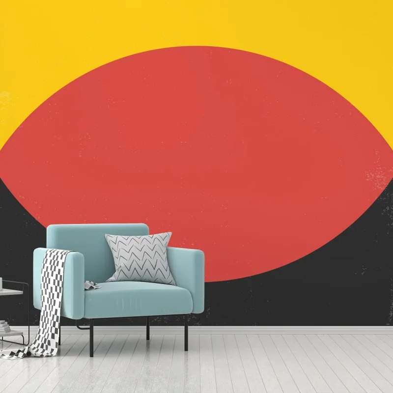 Fototapete überlappende kreise geometrische grafik