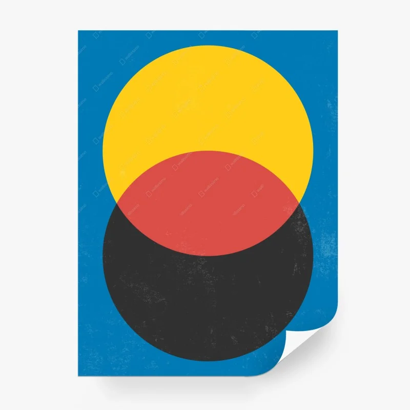 Fototapete überlappende kreise geometrische grafik