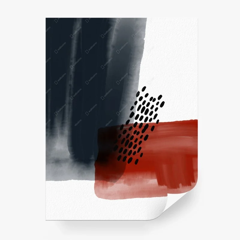 Fototapete abstrakte aquarellkomposition mit punkten