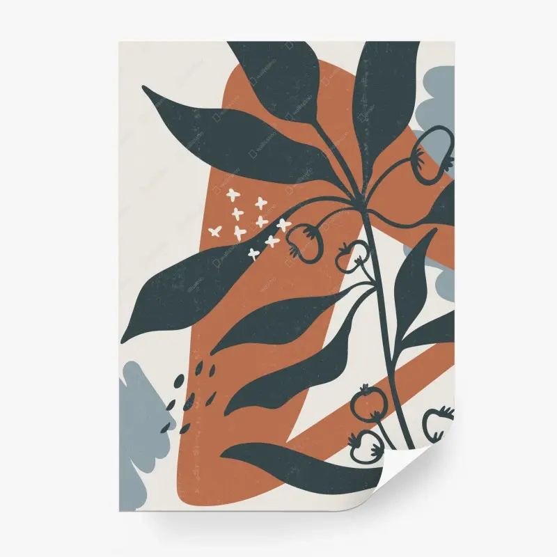 Fototapete boho botanischer abstrakter wanddruck