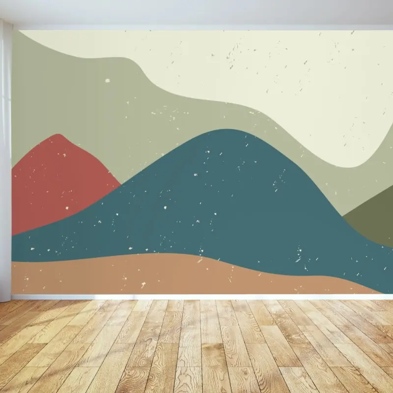 Fototapete abstrakte japanische berglandschaft