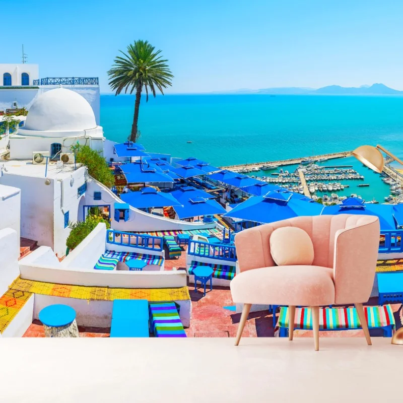 Fototapete sonnenterrasse in Sidi Bou Said