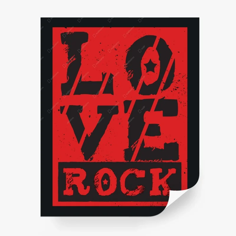 Fototapete love rock plakat