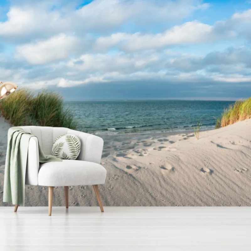Fototapete ruhiges panorama der küstendünen